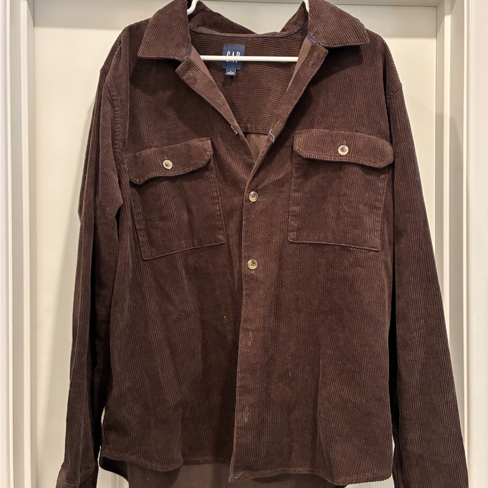 GAP Brown Lightweight Corduroy Shirt Jacket